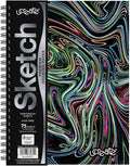 UCreate Fashion Poly Sketch Book Abstract Design, Neon 75 Sheets by Prang