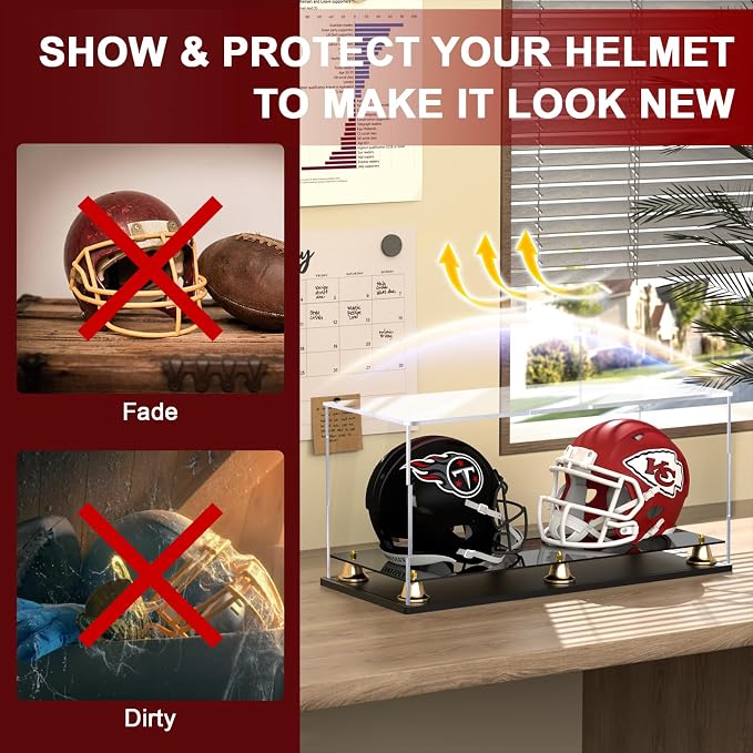 Double Mini Helmet Display Case - Image 7
