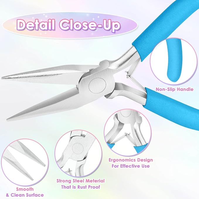Pliers for Jewelry Making, Shynek Jewelry Pliers Set Includes Needle Nose Pliers - Image 5