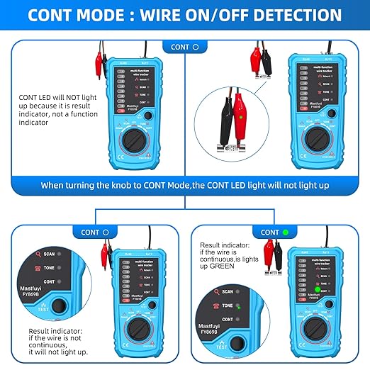 Network Cable Tester, Digital Signal Line Finder with Probe Tone, Ethernet LAN Network Cat5 Cat6 Cable Maintenance Collation, RJ11 RJ45 Cable Tracer, Telephone Line Test