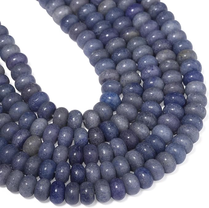 Songxi 5x8mm Natural Blue Aventurine Stone Rondelle Beads, Gemstone - Image 7