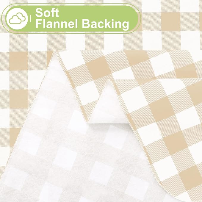 Smiry Rectangle Table Cloth, Waterproof Vinyl Tablecloth - Image 4