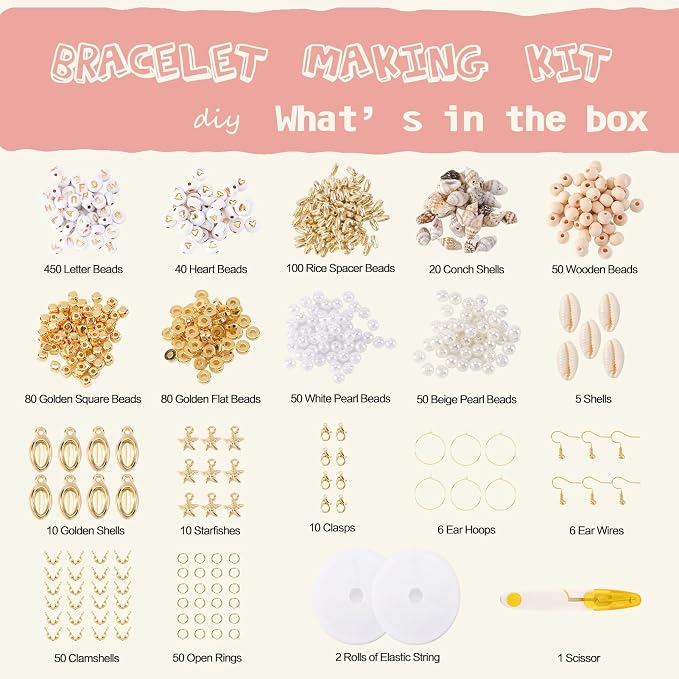 ADIIL 7200 Pcs Clay Beads Friendship Bracelet Making Kit, 24 Colors 6mm Polymer - Image 3