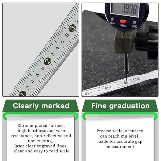 Thickness Gauge Taper Gauge Welding Wedge Feeler Gauge Gap Feeler Wedge Gauge Measurement Tool (0.4-6mm)