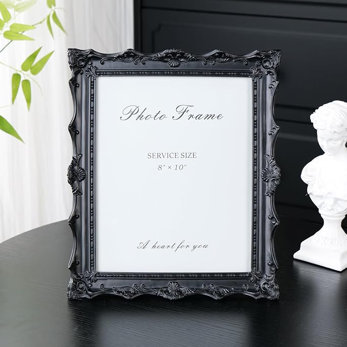 Cuspin Vintage 8x10 Black Picture Frame, Handcrafted Resin Gothic Frame - Image 9
