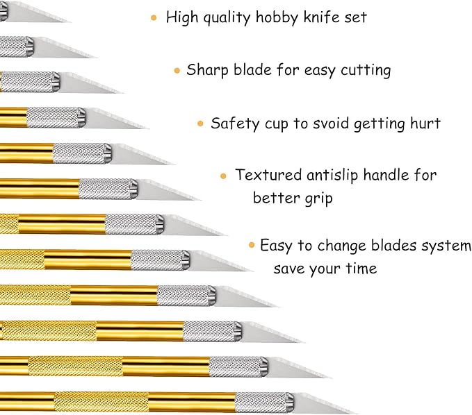 15 Pack Exacto Knife Set, Hobby Knife, Back to School Supplies Craft Knifes Kit - Image 3