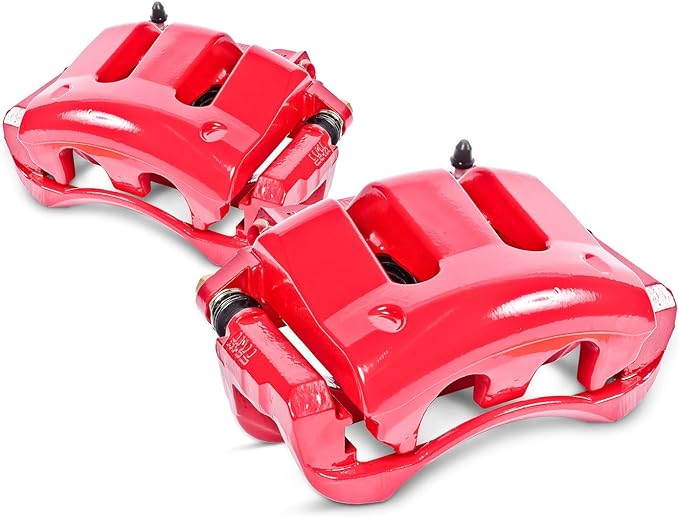 Power Stop Rear S7096 Pair of High-Temp Red Powder Coated Calipers For Honda Accord 2013-2017 [Model Specific]