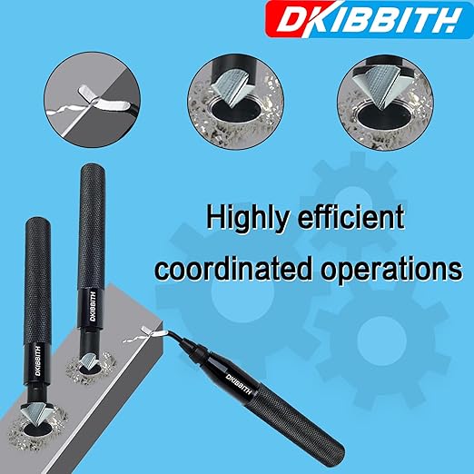 DKIBBITH 13-Piece Deburring Tool Set with 2 Countersinks & 11 Blades - Works on Metal, Resin, PVC, Copper, Plastic,3D Printed Edges - Plumbing & 3D Printing Burr Removal Reamer Tool.