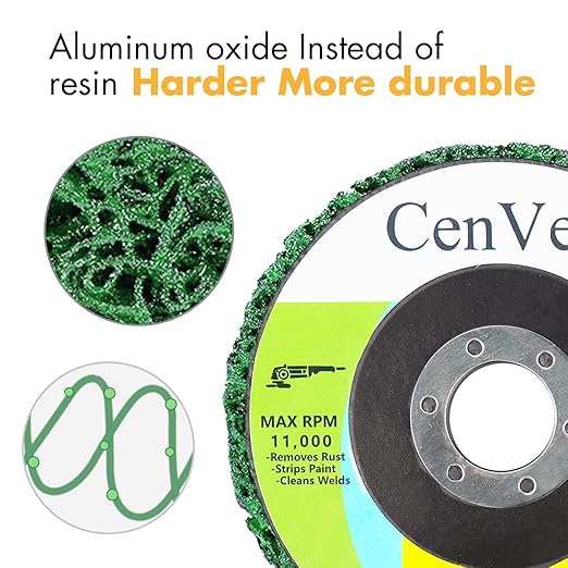 10 Pack Strip Disc Stripping Wheel for Angle Grinder 4.5'' x 7/8'', Grinding Wheels Stripper Wheels for Removing Paint, Wood, Rust Welds, Oxides of Metal