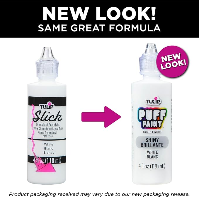 Tulip Puff Paint Slick White 4 Fl Oz - Image 6
