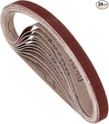 24 Pcs Sanding Belts 1/2 x 18 Inch 240 Grit Aluminum Oxide Abrasive Sandpaper for Belt Sander Metal Grinding Wood Working Weld Rust Removal