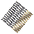Drill Bit, 8mm Cutting Diameter, 4341 HSS Gold and Black 118° Cutting Angle Number Jobber Bits - (Applications: for Drilling Soft Metal Plastic Wood), 12-Pieces