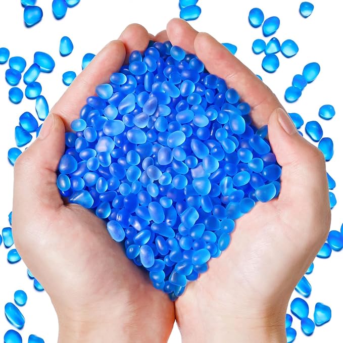 QEQEKAKA Sea Glass Stones for Crafts About 0.5LB Glass Pebbles Gemstones Bulk by QEQEKAKA