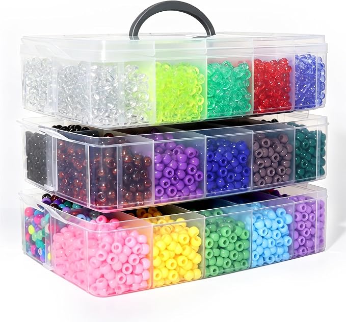 LIS HEGENSA Pony Beads Bulk, Kandi Beads by LISHEGENSA