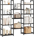 NUMENN Triple Column 4 Tier Bookshelf, Bookcase by NUMENN