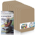 7.9x3.9 inch 12 PCS Nylon Repair Patch Nylon Repair Tape Self Adhesive Fabric Tapes Outdoor Camping Gear Fabric kit for Tent, Umbrella, Down Jackets, Sleeping Bag, Knapsack（Khaki）
