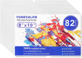 Canvas Boards 82 Pack, 8x10inch Blank Canvases by YONEVALON