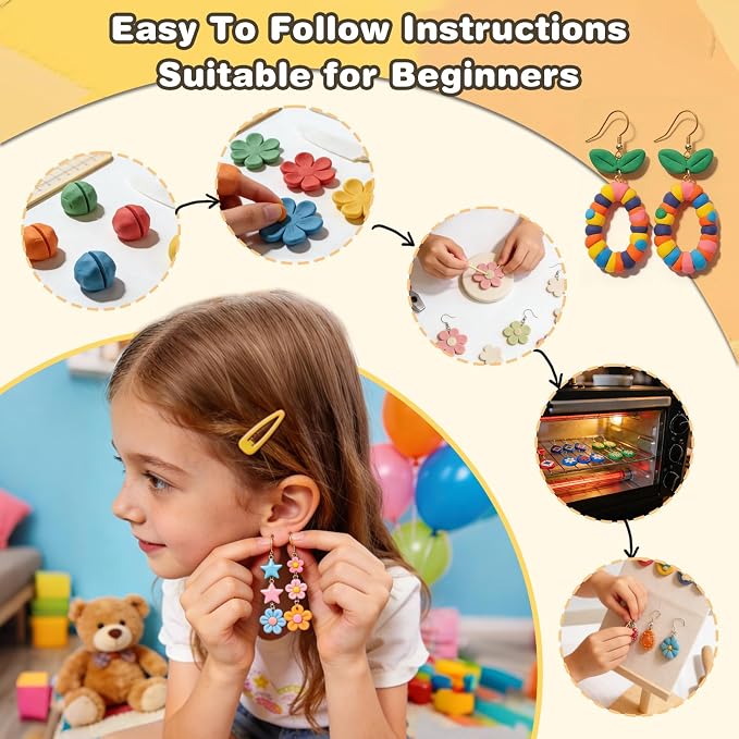 Ixiaoyoo 51 Colors Polymer Clay, Oven Bake DIY Modeling Clay - Image 8