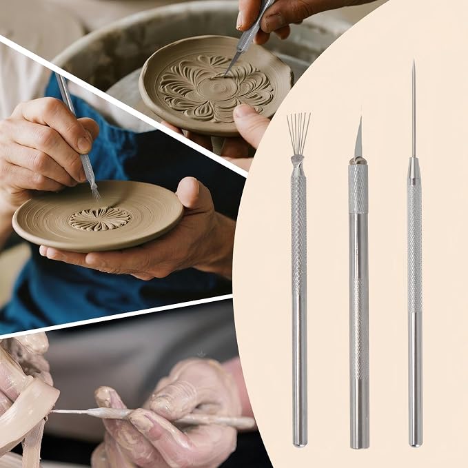 Basic Polymer Clay Tools, Clay Sculpting Tools Acrylic Roller Pin, Double-Ended - Image 2