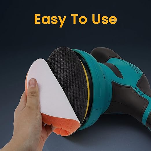 Buffing Polishing Pads 6 Inch - 7Pcs 150mm Face for 6 Inch 150mm Backing Plate, Car Compound Buffing Sponge Pads and Woolen Cutting Polishing Pad Kit for Car Polishing and Waxing