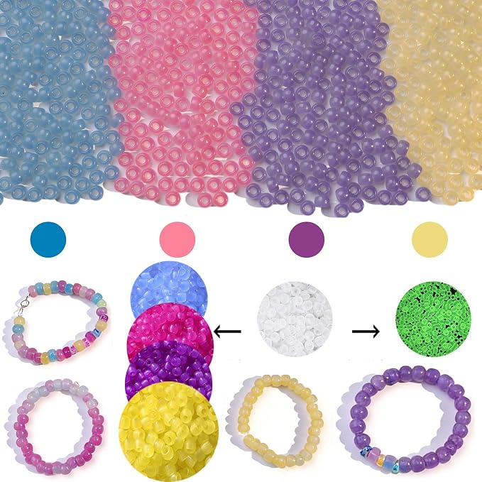 NikkiGuo 1000pcs Pony Beads, Kandi Beads - Image 2