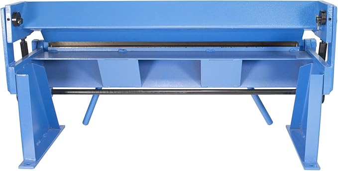 Erie Tools 24" Pan and Box Brake with Adjustable Removable Fingers 20-Gauge Steel / 16-Gauge Aluminum Capacity 0–135° Bend Range Bench Top Sheet Metal Brake for Forming Bending & Fabrication