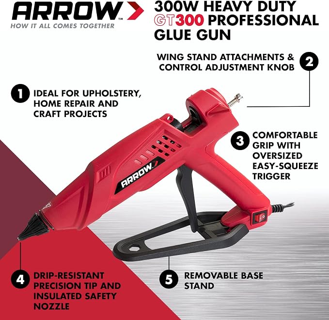 Arrow Fastener 300-Watt Heavy Duty Professional Electric Hot Melt Glue Gun - Image 2
