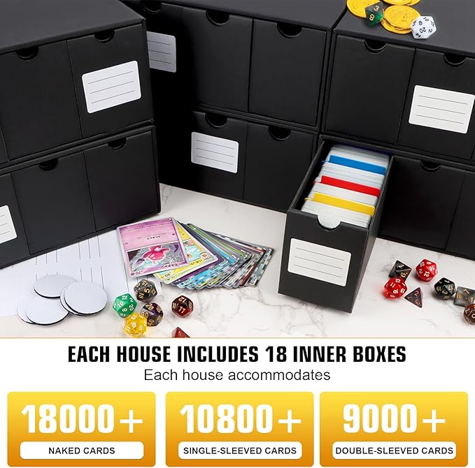 Trading Card Storage Box, Includes 18-600 CT Boxes & 60 Card Dividers, Trading - Image 3