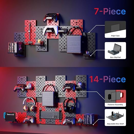 PEGZONE Controller and Headphone Holder Wall Mount, Controller Stand, Disc - Image 3
