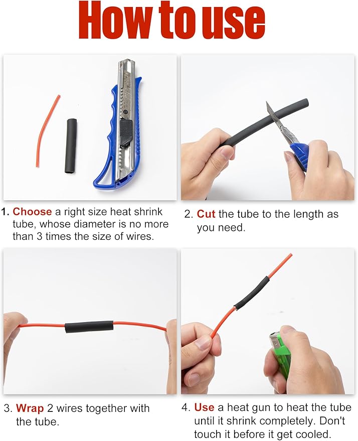 Lsnisni 3:1 Heat Shrink Tubing Ø5/8inch ＆ 3/4inch 20ft, Marine Grade Waterproof, Dual Wall Adhesive Lined, Heat-Shrink Tubing Black (Ø5/8” 20ft)