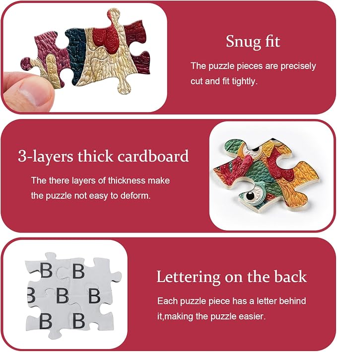 Chicken Puzzles for Adults 1000 Piece, PICKFORU Funny Chicken Jigsaw Puzzle - Image 2
