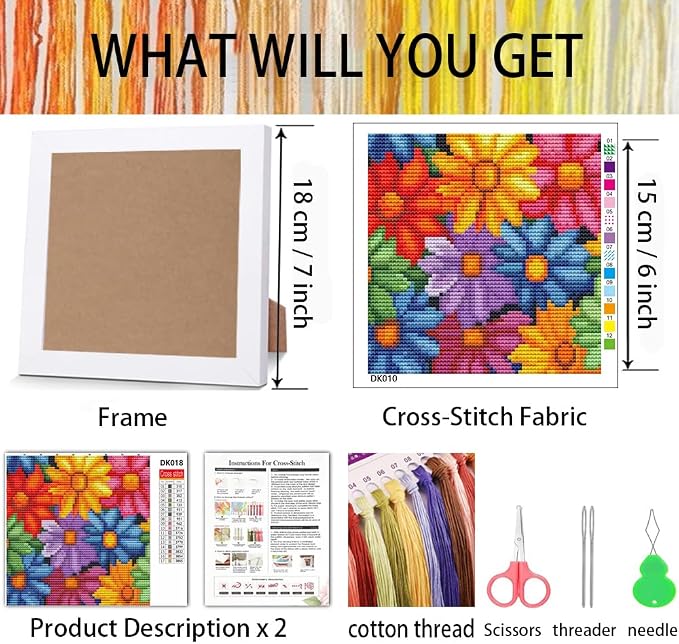 Tiwabb Flower Cross Stitch Kits - Image 3