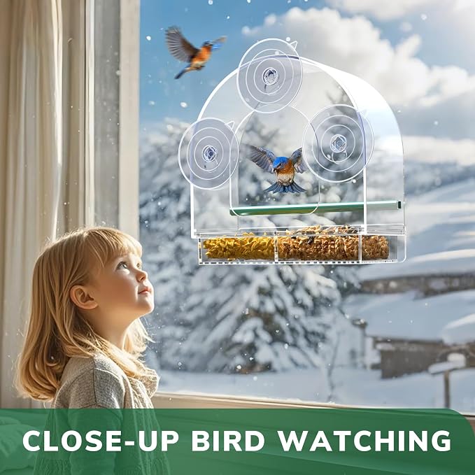 SUNALLY Window Bird Feeder for Outdoors, Fummingbird Feeder for Viewing Inside - Image 7
