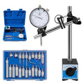 Dial Indicator with Magnetic Base, 0-1"×0.001" Precision Dial Test Indicator Set, Adjustable Long Arm Magnetic Dial Indicator Base Holder for Workshop, Lab & Mold Making