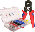 Fidioto Ferrule Crimping Tool Kit, One AWG23-7 (6-4A) Self-Adjustable Ratchet Wire Crimping Tool with 1200PCS Wire Terminals Crimping Connectors Wire End Ferrules