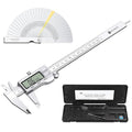 Neoteck 8 inch Digital Caliper and Feeler Gauge Set Stainless Steel LCD Display Digital Caliper Measuring Tool with Fraction/Inch/MM Conversion Used for Inside,Outside Diameter,Depth,Step Measurement