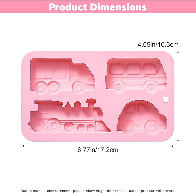 Car Silicone Soap Mold, Silicone Cake Mold, 3D Transportation Chocolate Candy - Image 2