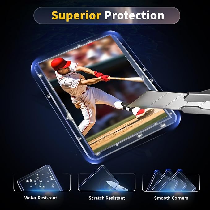 400 Card Sleeves Hard Plastic, Premium Baseball Card Sleeves, Sports Football - Image 4