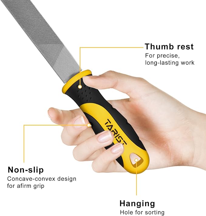 10 inch Flat Metal File, Professional Carbon Steel file, Tool Sharpener for Professionals and DIY