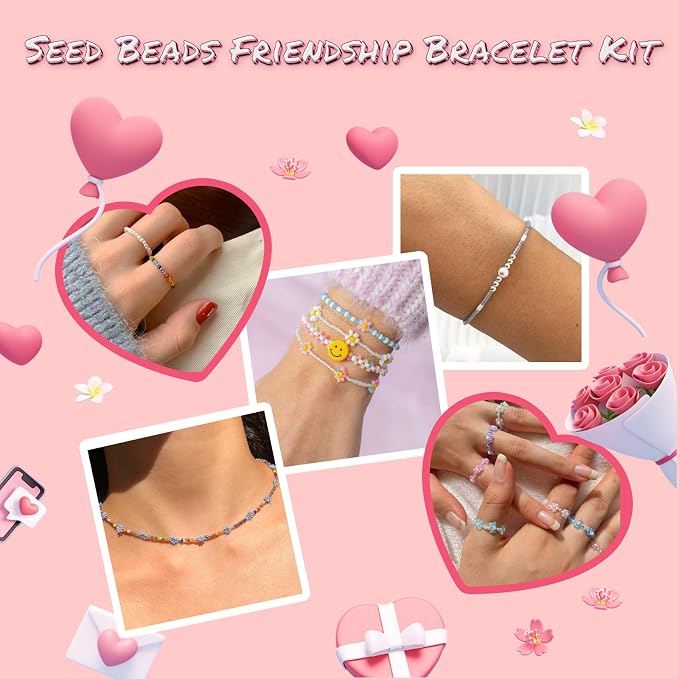 2mm Tiny Glass Seed Beads for Bracelets, 96 Colors 60000pcs Small Glass Beads - Image 6