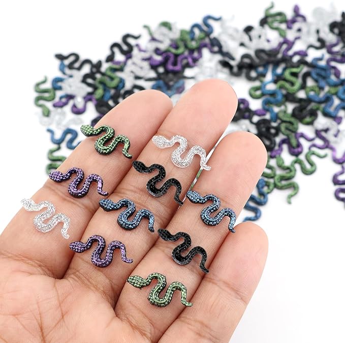 120Pcs Mini Resin Snakes, Miniature Halloween Tiny Snakes - Image 2