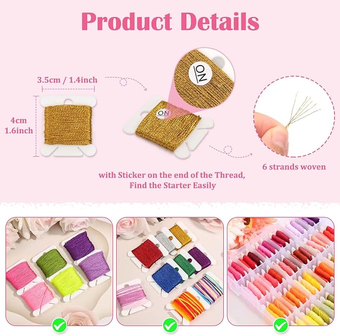 PAXCOO 985Pcs String Bracelet Making Kit, Friendship Bracelet String Kit - Image 6