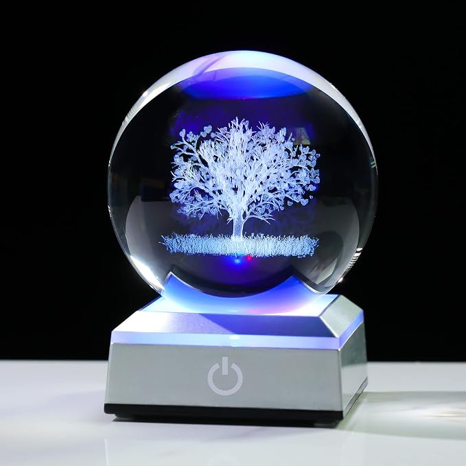 Ornalrist Crystal Ball 3D Engraved Tree of Life by Ornalrist