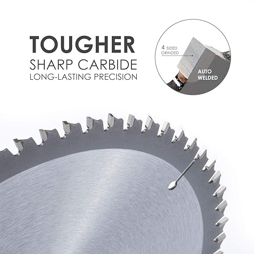 Luckyway 4-1/2 Inch Circular Saw Blade 40T Fine Finish Cutting with 3/8 Inch Arbor, TCT Trim Saw Blade for Cutting Wood, 10-Pack