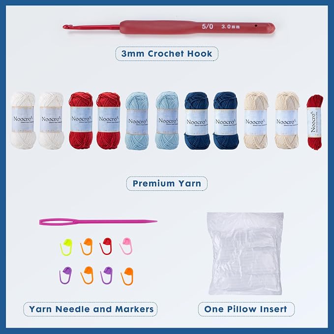 Noocro Crochet Kit for Advanced or Intermediate Beginner DIY Granny Square - Image 3