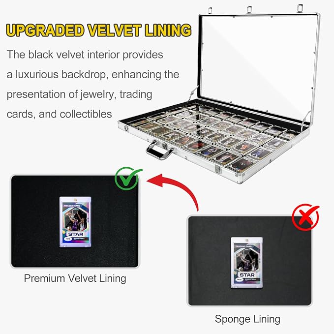 2 Pcs Trade Show Display Case – 34"x22" Large Aluminum Locking Tabletop Showcase - Image 3