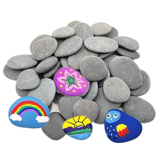 Lifetop 100 PCS Rocks Bulk for Painting, River DIY Rocks Flat & Smooth Kindness by lifetop