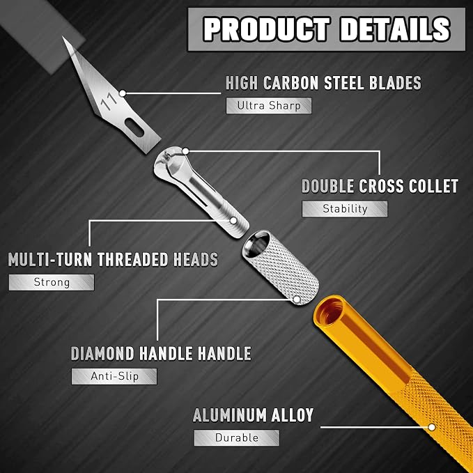 DIYSELF 2 Pack Exacto Knife Set, Precision Knife - Image 6