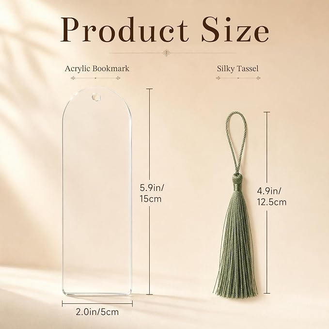 40 Pcs Clear Acrylic Bookmark Blanks Bulk - Image 3