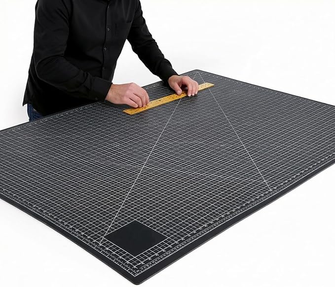 Extra Large 47'x71' Self Healing Cutting Mat，Non-Slip Worktable Mat，Black and by NEWBRAUG